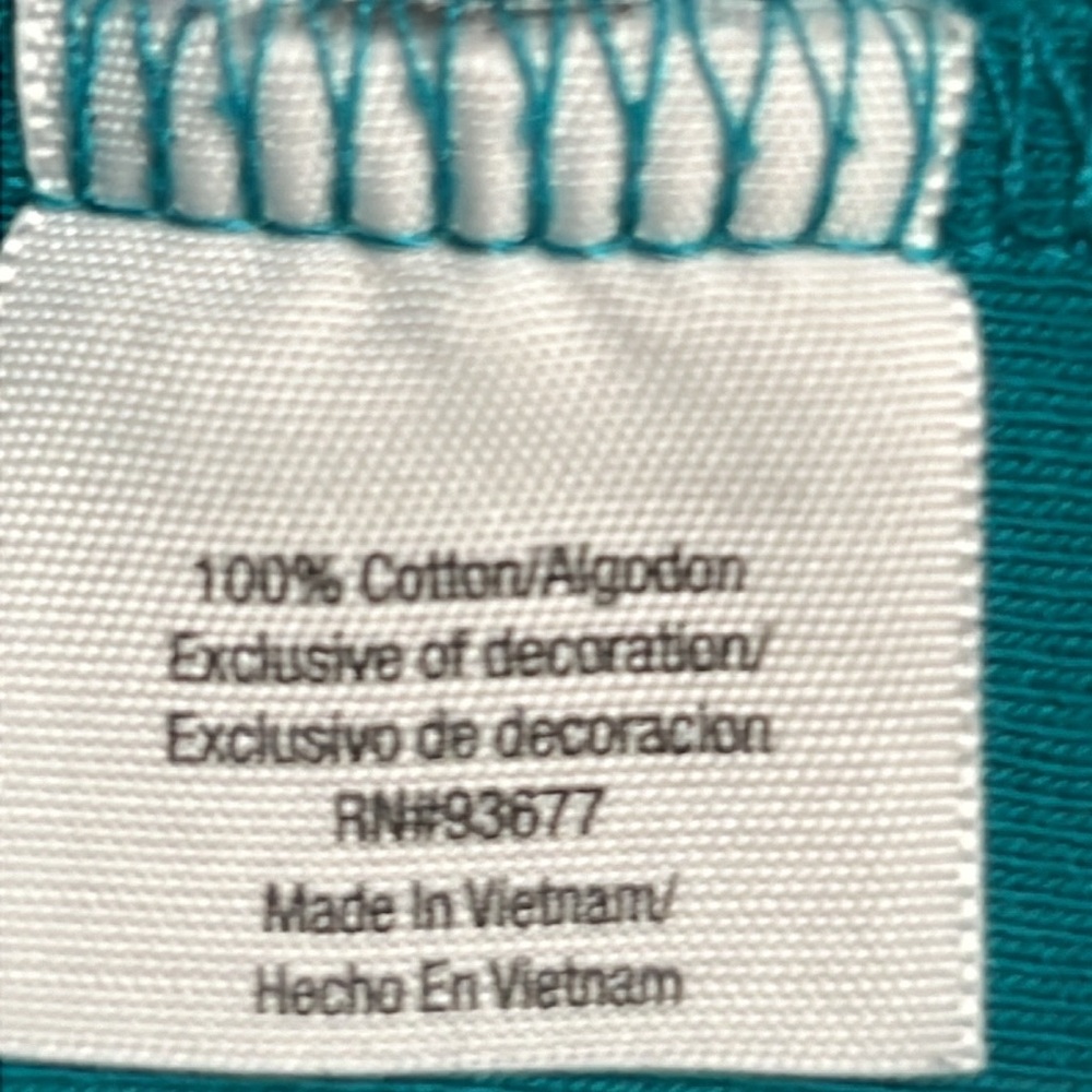 🌞 Teal sleeveless 2 in 1 top layered look white cami underneath women size L - Picture 6 of 16